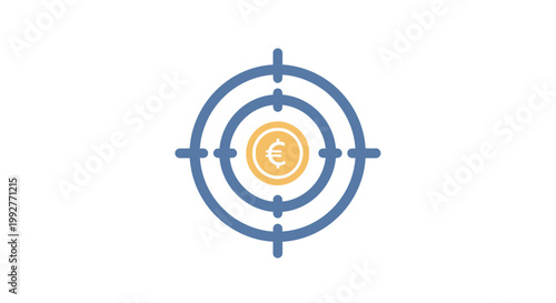 Euro Currency Target Icon.