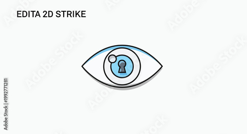 Eye with Lock Inside Pupil.