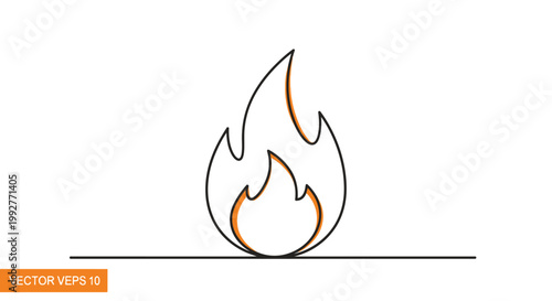 Flame Burning on Surface.