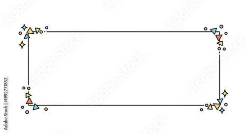 Geometric shapes corner design.