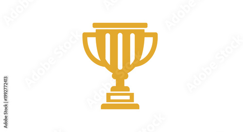 Golden Trophy Cup Award Symbol.