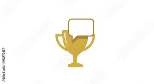 Golden Trophy Cup Award Symbol.