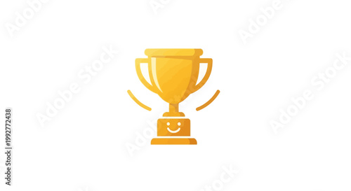 Golden Trophy Cup Award Symbol.