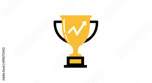 Golden Trophy Cup Award Symbol.