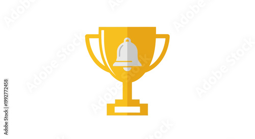 Golden Trophy Cup Award Symbol.