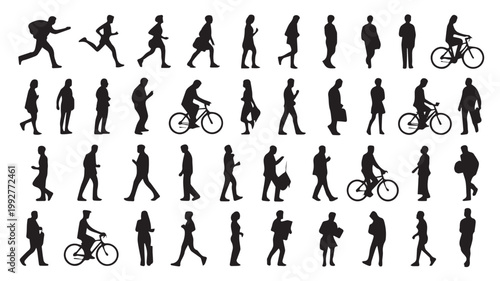 vector silhouettes of people