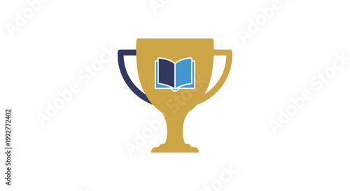 Golden Trophy Cup Award Symbol.