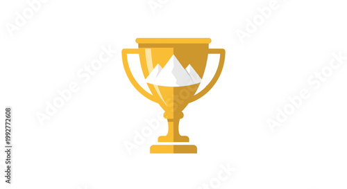 Golden Trophy Cup Award Symbol.