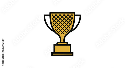 Golden Trophy Cup Award Symbol.