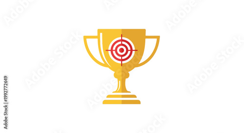 Golden Trophy Cup Award Symbol.