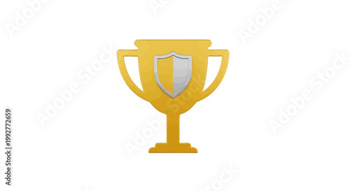Golden Trophy Cup Award Symbol.