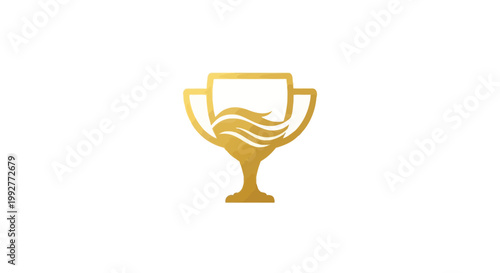 Golden Trophy Cup Icon.
