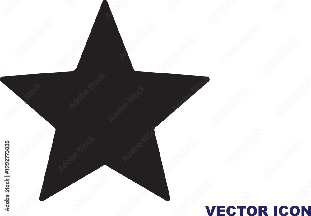Fototapeta premium Black star simple star symbol simple minimalist geometric shape