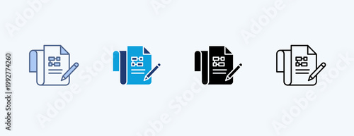 Planning Multiple Icon Illustration Vector