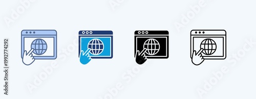 Web Multiple Icon Illustration Vector
