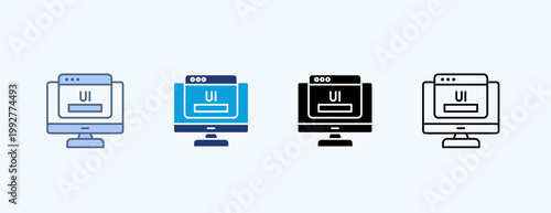 Interface Design Multiple Icon Illustration Vector