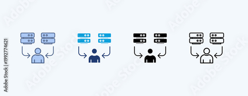 Client Side Multiple Icon Illustration Vector