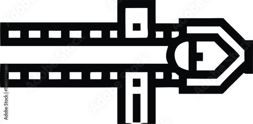 Precision Measuring Calipers Tool Icon for Technical Diagrams and Engineering Concepts
