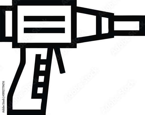 Pressure Washer Spray Gun Outline Icon for Cleaning Maintenance and Industrial Applications