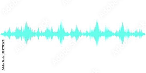 Digital pulse cardiogram and abstract green nature landscape with audio soundwave equalizer vector illustration