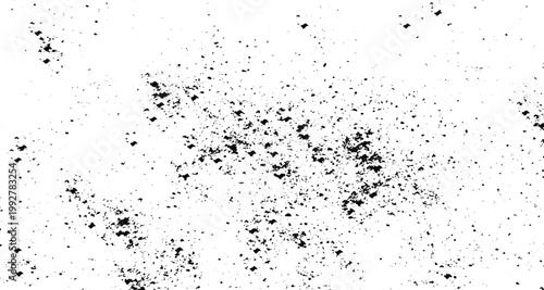 Vintage Style Dust Grain Texture with Abstract Dirt Overlay on White Background Distressed Grunge Noise Particle Effect Vector Illustration.