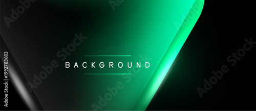 Dark background features vibrant green gradient, text BACKGROUND centered. Minimalist design, modern aesthetic, suitable for presentations.