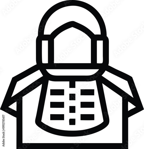 Personal Protective Equipment Vest Icon for Worker Safety and Industrial Chest Protection