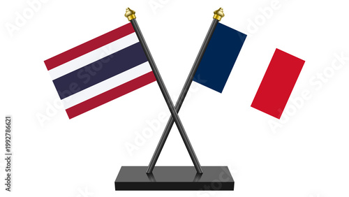 Flag of France and Thailand