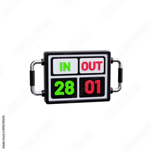 Fotografie substitution board 3d render icons