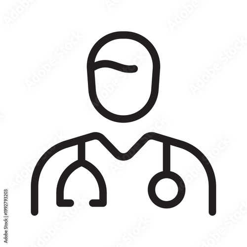 Modern doctor icon healthcare professional, medical consultation and patient care concept visual