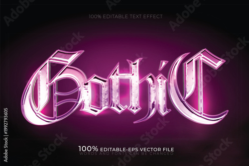 pink gothic aesthetic editable font  text effect