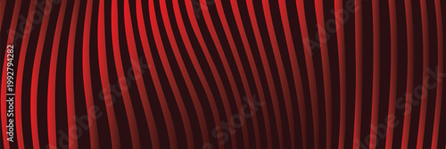 Red velvet curtain background. Closed curtains wallpaper for theater stage or cinema, circus. Red fabric drapery backdrop for award, show, performance. Velvet textile room scene banner concept. Vector