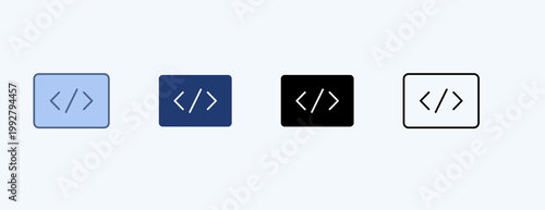 Coding Multiple Icon Illustration Vector