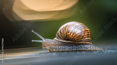 Snail on time lapse path