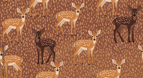 A charming illustration of a young deer, perfect for children's books, nature-themed projects, or conveying a sense of innocence and tranquility. Idea