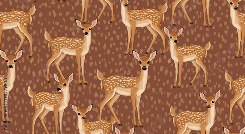 A serene illustration depicting two deer in a woodland environment. Ideal for representing nature, wildlife, and peaceful imagery in various creative 