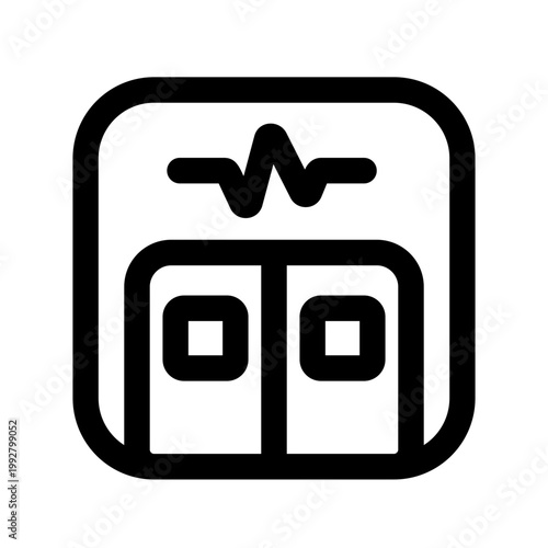 icu line icon perfect for healthcare flyers, medical presentations, hospital brochures, health awareness posters, and wellness social media content