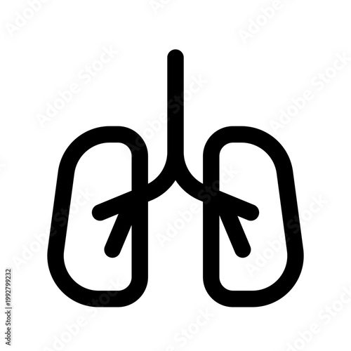 pulmonology line icon perfect for healthcare flyers, medical presentations, hospital brochures, health awareness posters, and wellness social media content