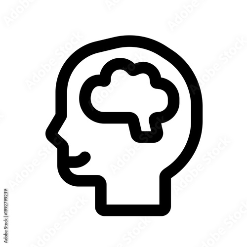 psychiatry line icon perfect for healthcare flyers, medical presentations, hospital brochures, health awareness posters, and wellness social media content