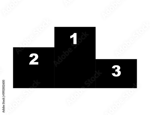 シンプルな表彰台のイラスト