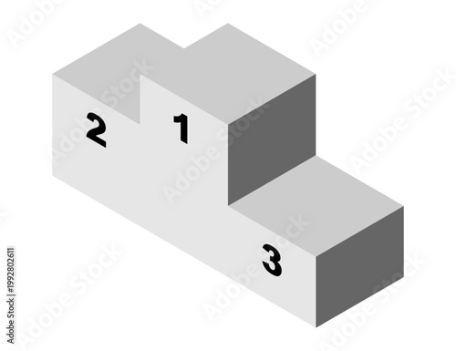 シンプルな表彰台のイラスト