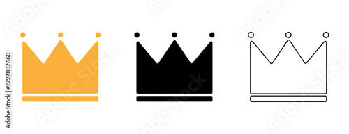 シンプルな王冠のアイコン