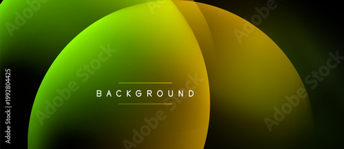 Abstract gradient background. Yellow, green hues blend smoothly. Minimalist design with text overlay. Dark space surrounds vibrant shapes.