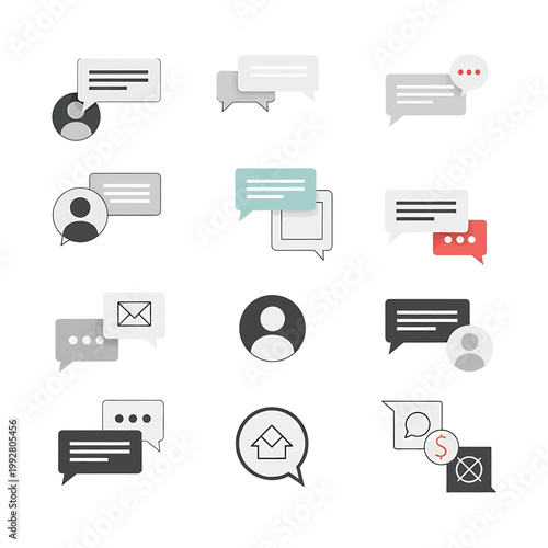 Photos Collection of chat and speech bubbles 4.