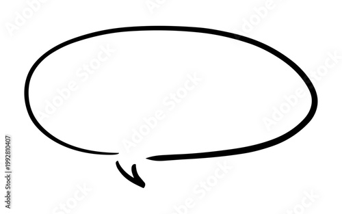 ペンの手書き吹き出し_黒