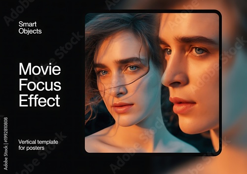 Movie Focus Effect Photo Editing Tutorial Template, Cinematic Blur and Depth of Field Design