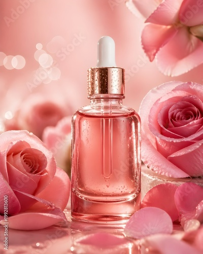 Transparan glass serum bottle