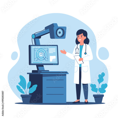 Doctor with Medical Technology