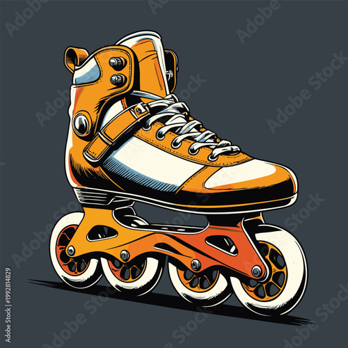 inline skate vector image