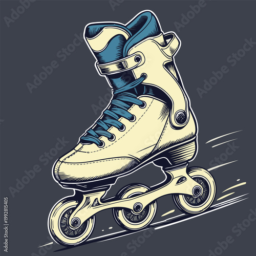 inline skate vector image